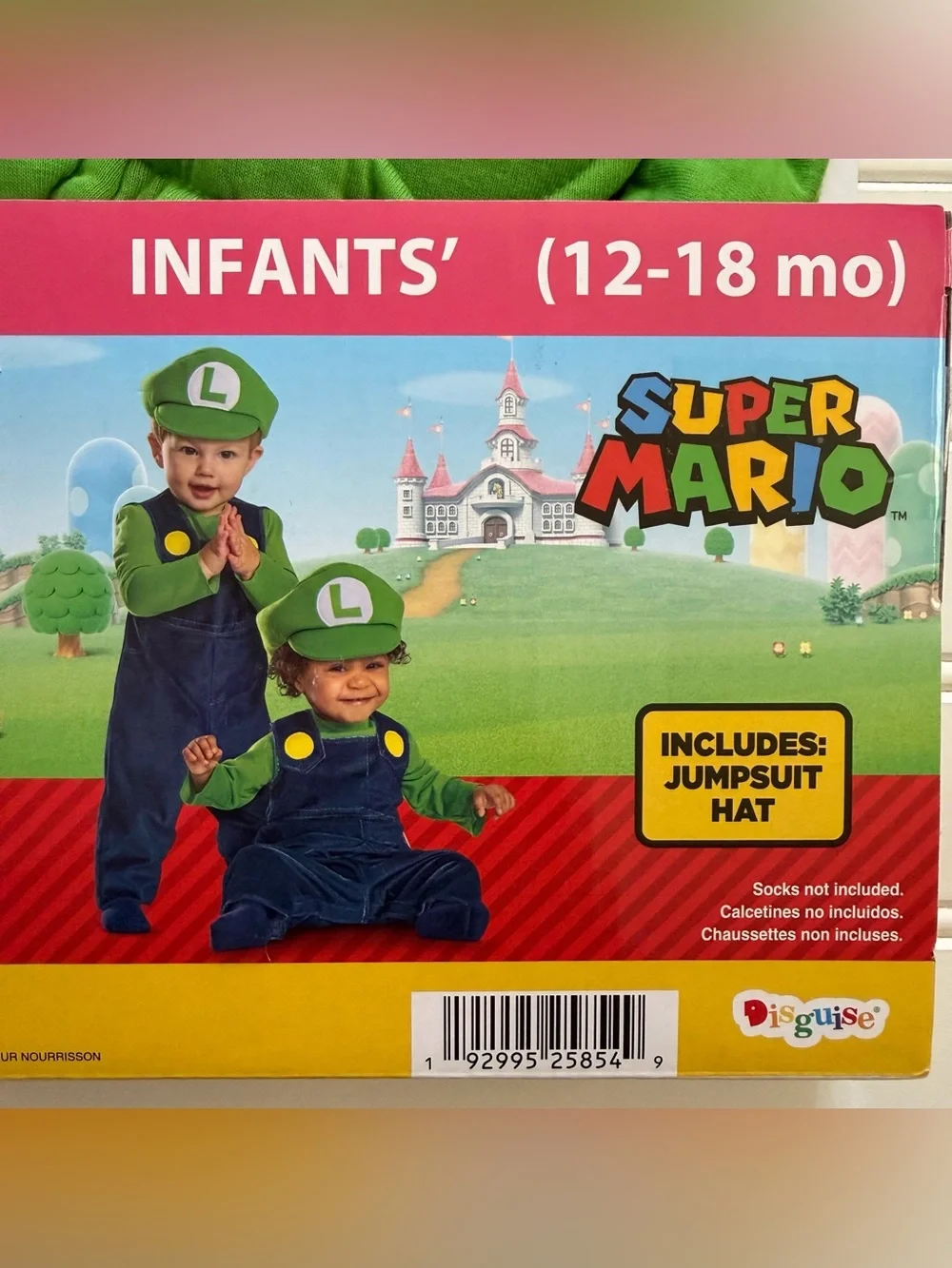NEW! Baby Posh Super Mario Bros. Luigi Jumpsuit & Hat Costume Size 12-18 Months